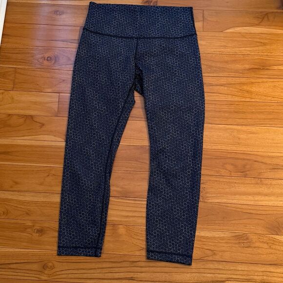 Women Lululemon High Times Pant in Star Pixel Aquamarine Naval Blue Size 10 - Picture 2 of 8
